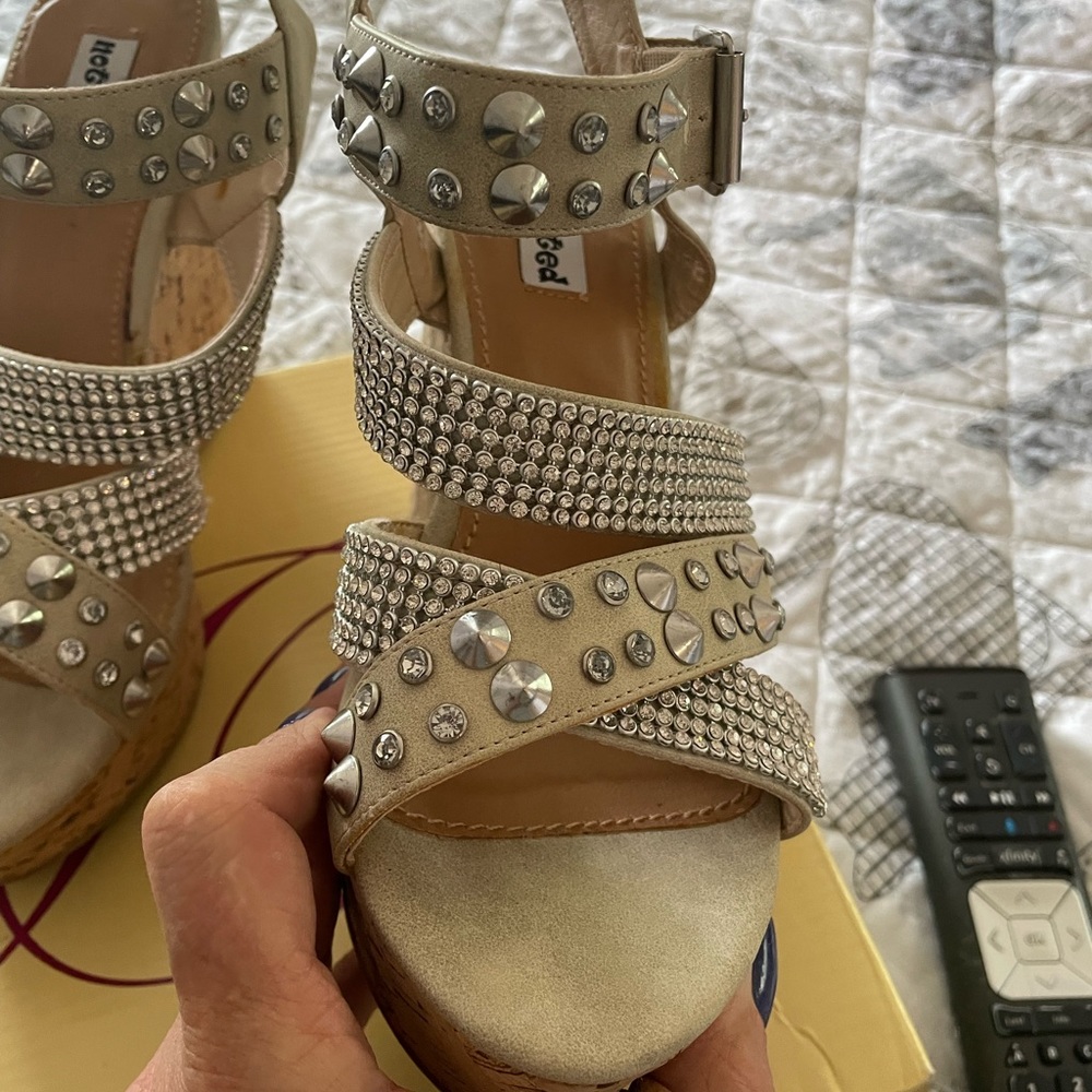 Bling platform sandals